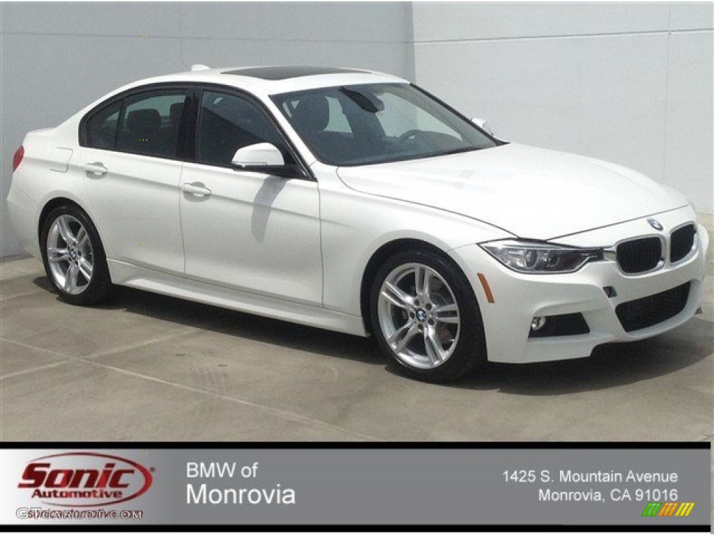 2014 3 Series 328d Sedan - Alpine White / Black photo #1