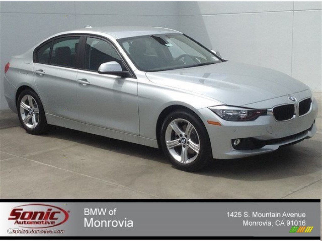 2014 3 Series 328i Sedan - Glacier Silver Metallic / Black photo #1