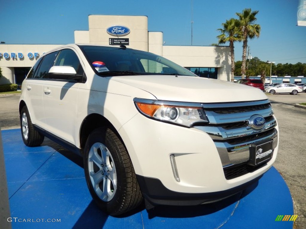 2012 Edge SEL - White Platinum Metallic Tri-Coat / Medium Light Stone photo #7