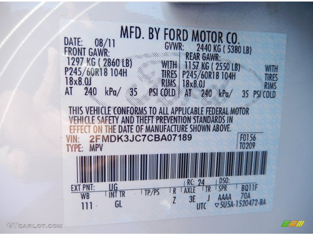 2012 Edge SEL - White Platinum Metallic Tri-Coat / Medium Light Stone photo #27