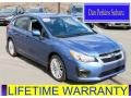 2014 Quartz Blue Pearl Subaru Impreza 2.0i Premium 5 Door  photo #1