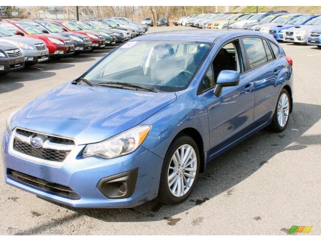 Quartz Blue Pearl 2014 Subaru Impreza 2.0i Premium 5 Door Exterior Photo #93233375