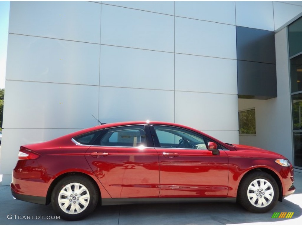 Ruby Red 2014 Ford Fusion S Exterior Photo #93235490