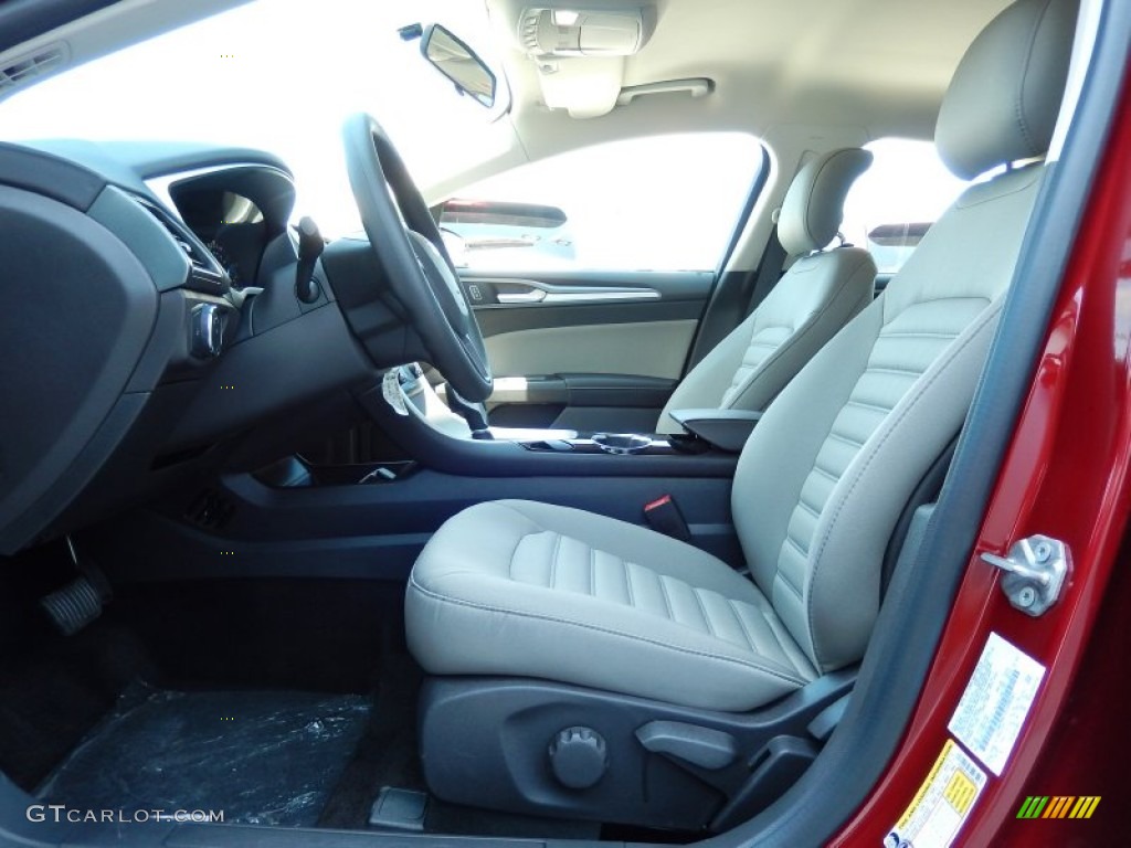 Earth Gray Interior 2014 Ford Fusion S Photo #93235559