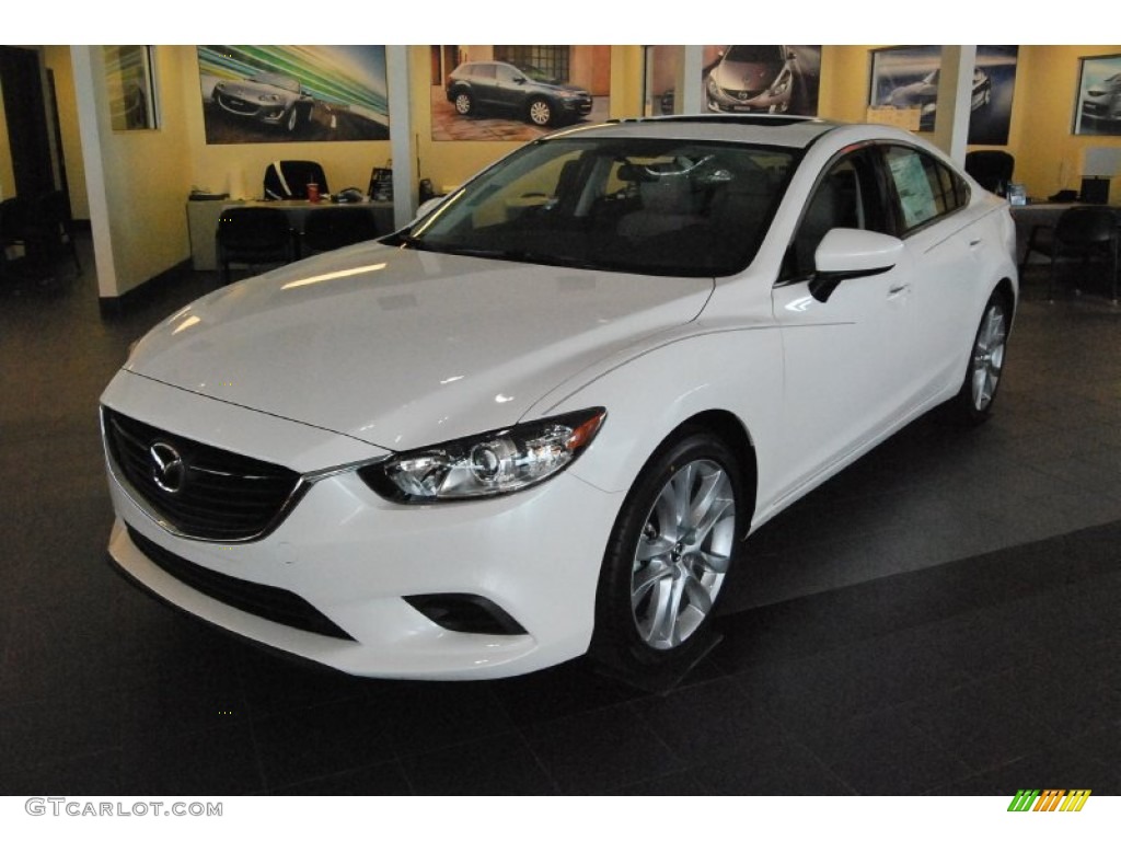 2015 Mazda6 Touring - Snowflake White Pearl / Sand photo #1