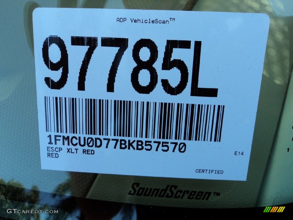 2011 Escape XLT - Sangria Red Metallic / Camel photo #34