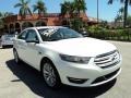 2013 White Platinum Tri-Coat Ford Taurus Limited  photo #1