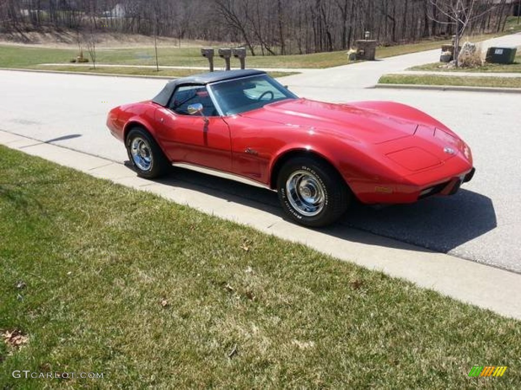 1975 Corvette Stingray Convertible - Mille Miglia Red / Black photo #4