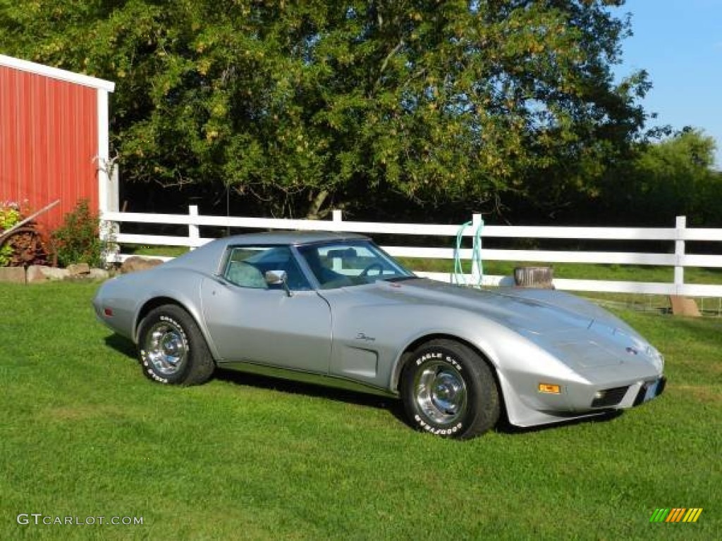 Silver 1975 Chevrolet Corvette Stingray Coupe Exterior Photo #93249594