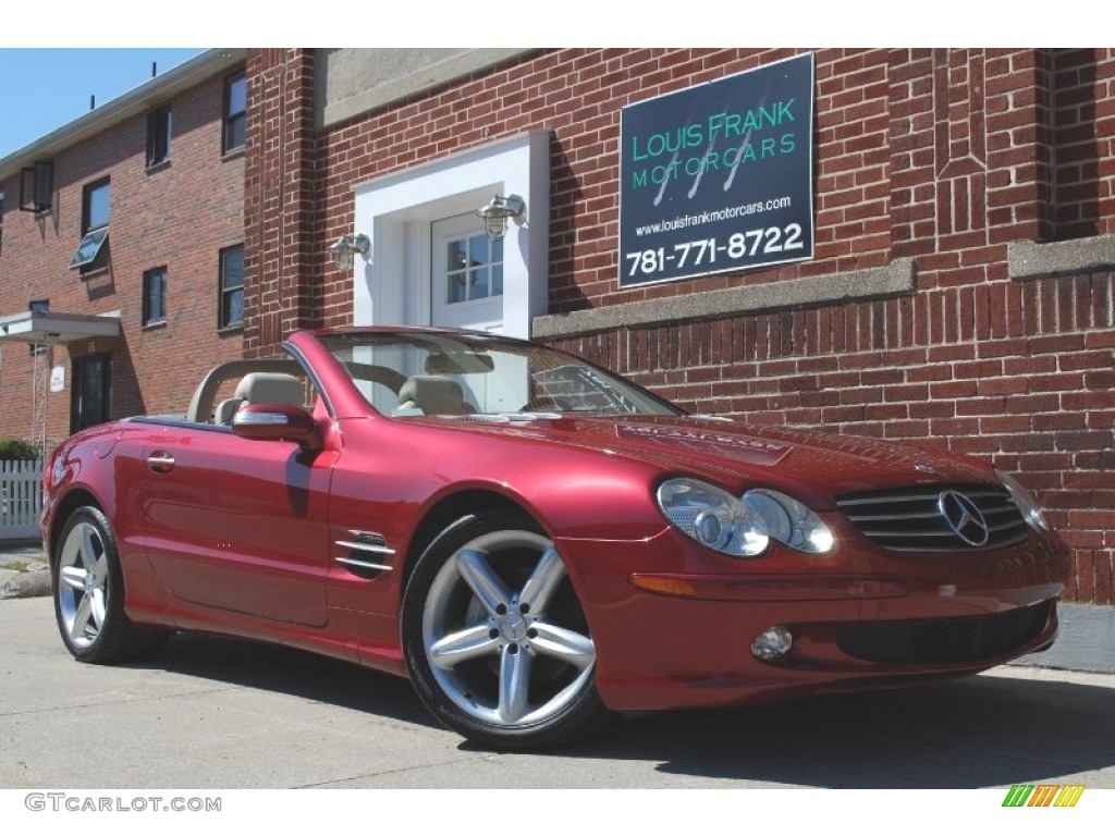 2004 SL 500 Roadster - Firemist Red Metallic / Stone photo #2