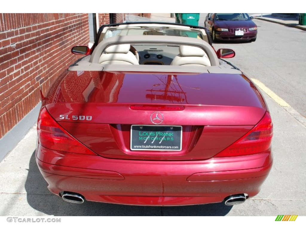 2004 SL 500 Roadster - Firemist Red Metallic / Stone photo #8