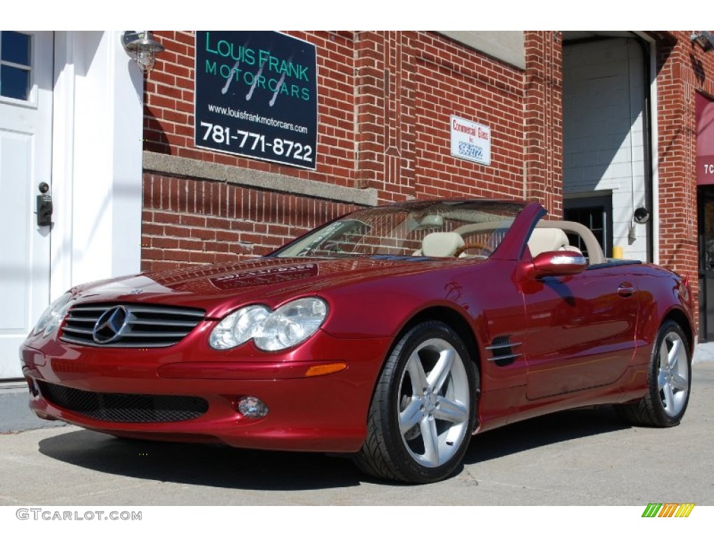 2004 SL 500 Roadster - Firemist Red Metallic / Stone photo #9