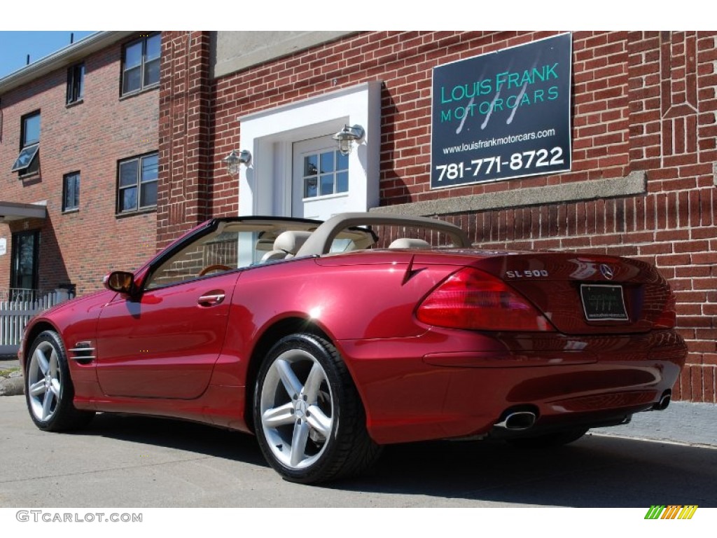 2004 SL 500 Roadster - Firemist Red Metallic / Stone photo #10