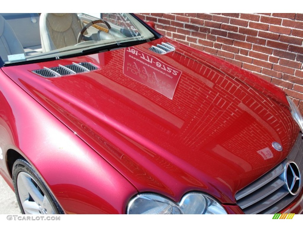 2004 SL 500 Roadster - Firemist Red Metallic / Stone photo #30