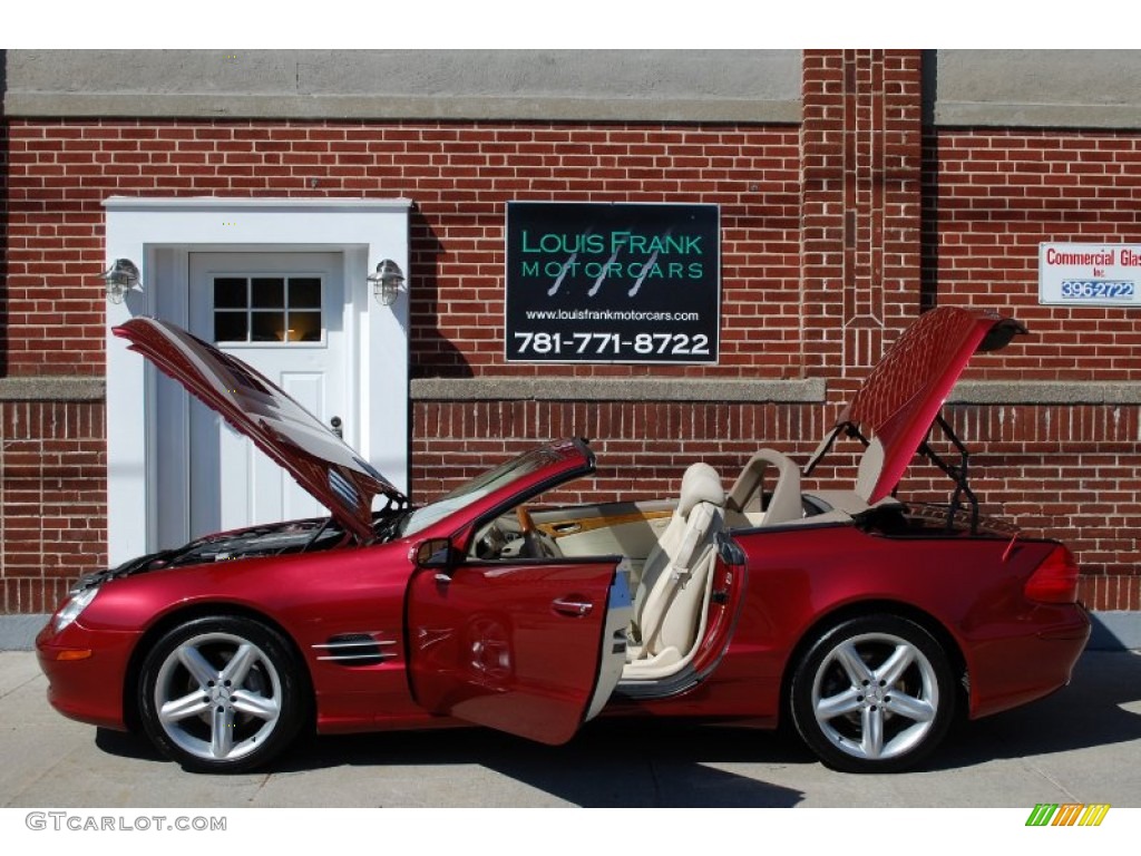 2004 SL 500 Roadster - Firemist Red Metallic / Stone photo #33