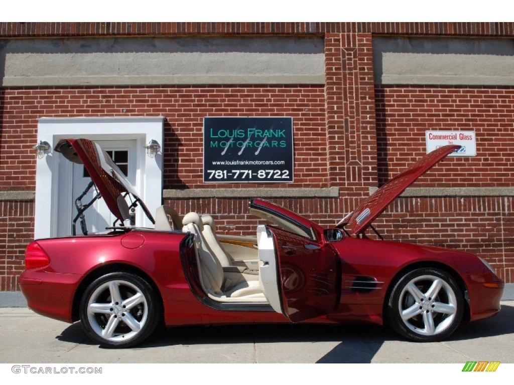 2004 SL 500 Roadster - Firemist Red Metallic / Stone photo #34