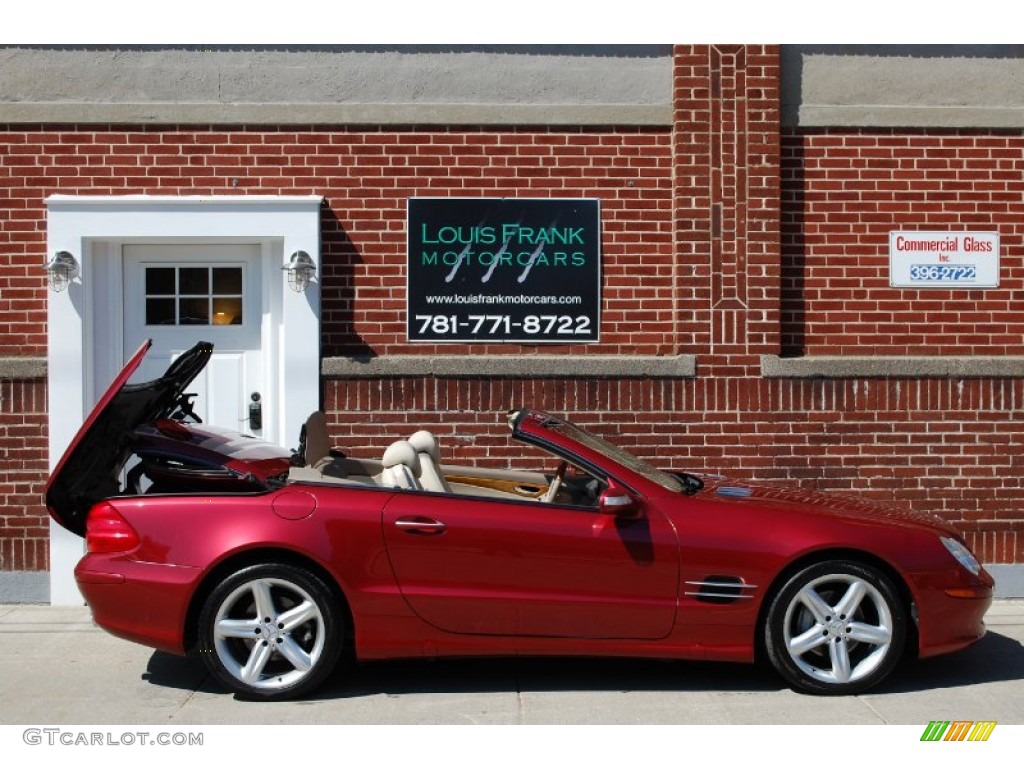 2004 SL 500 Roadster - Firemist Red Metallic / Stone photo #52