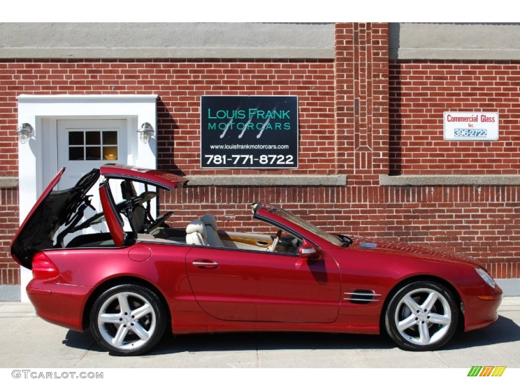 2004 SL 500 Roadster - Firemist Red Metallic / Stone photo #53