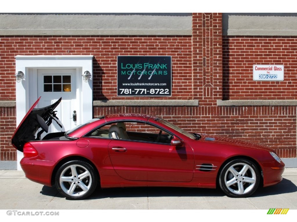 2004 SL 500 Roadster - Firemist Red Metallic / Stone photo #54
