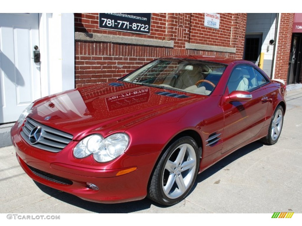 2004 SL 500 Roadster - Firemist Red Metallic / Stone photo #56