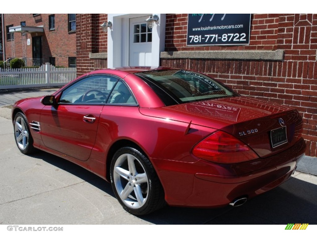 2004 SL 500 Roadster - Firemist Red Metallic / Stone photo #58