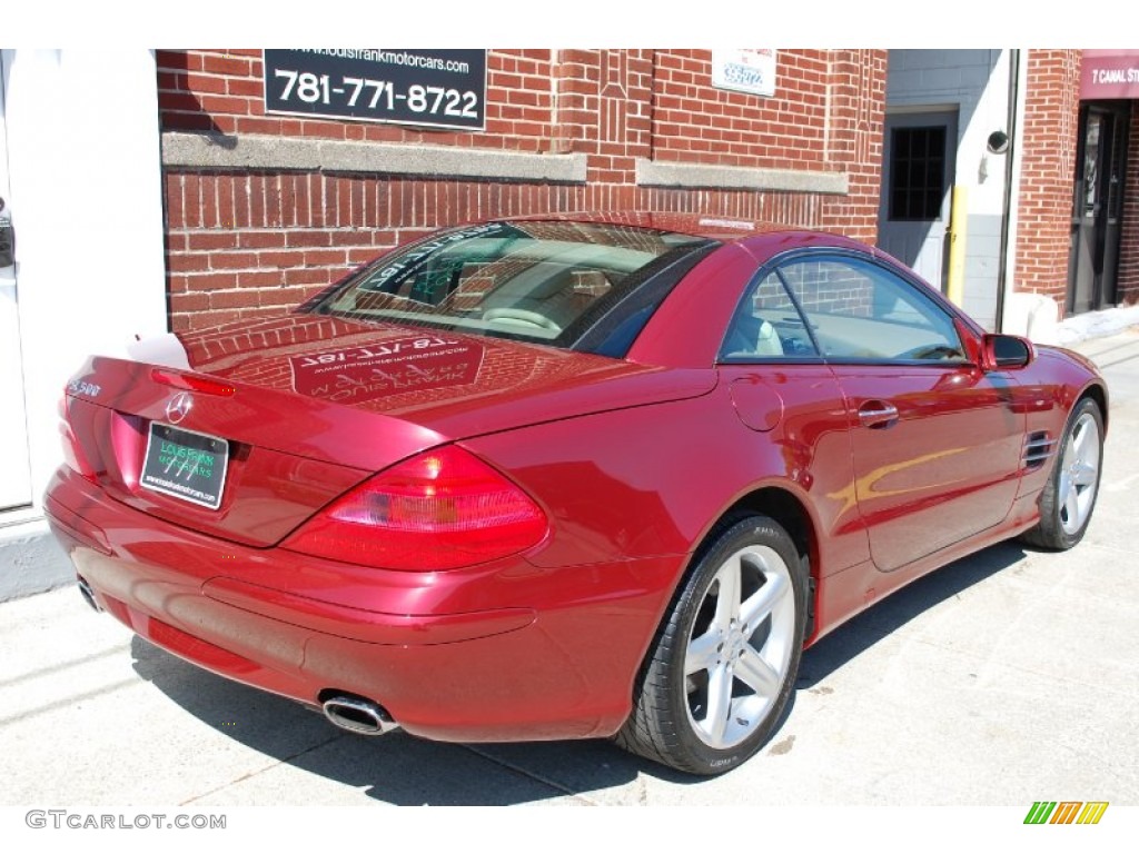 2004 SL 500 Roadster - Firemist Red Metallic / Stone photo #59