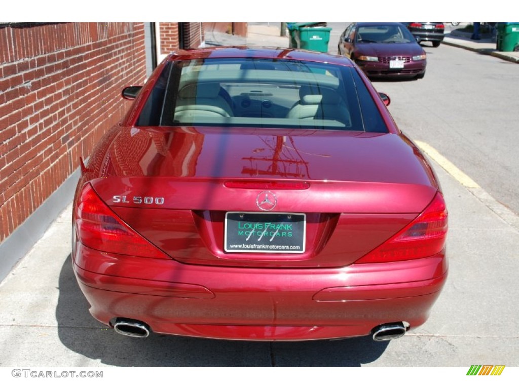 2004 SL 500 Roadster - Firemist Red Metallic / Stone photo #63