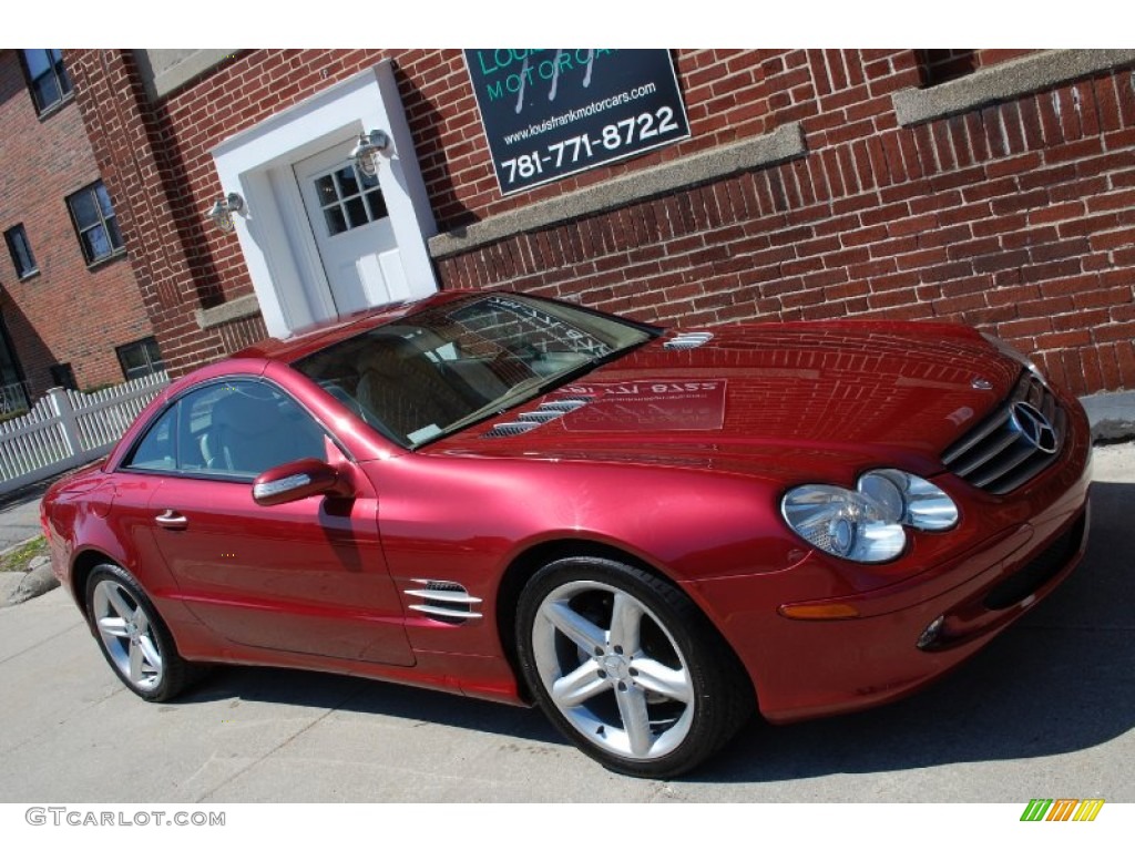 2004 SL 500 Roadster - Firemist Red Metallic / Stone photo #65