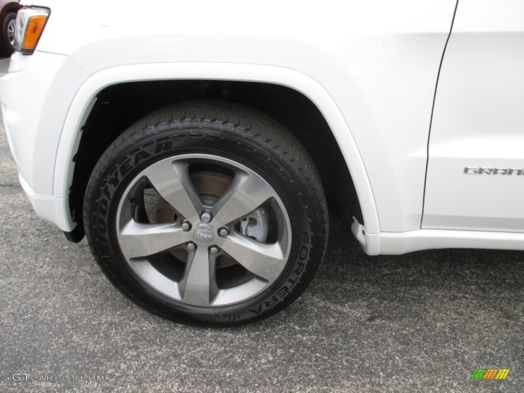 2014 Grand Cherokee Overland 4x4 - Bright White / Overland Morocco Black photo #38