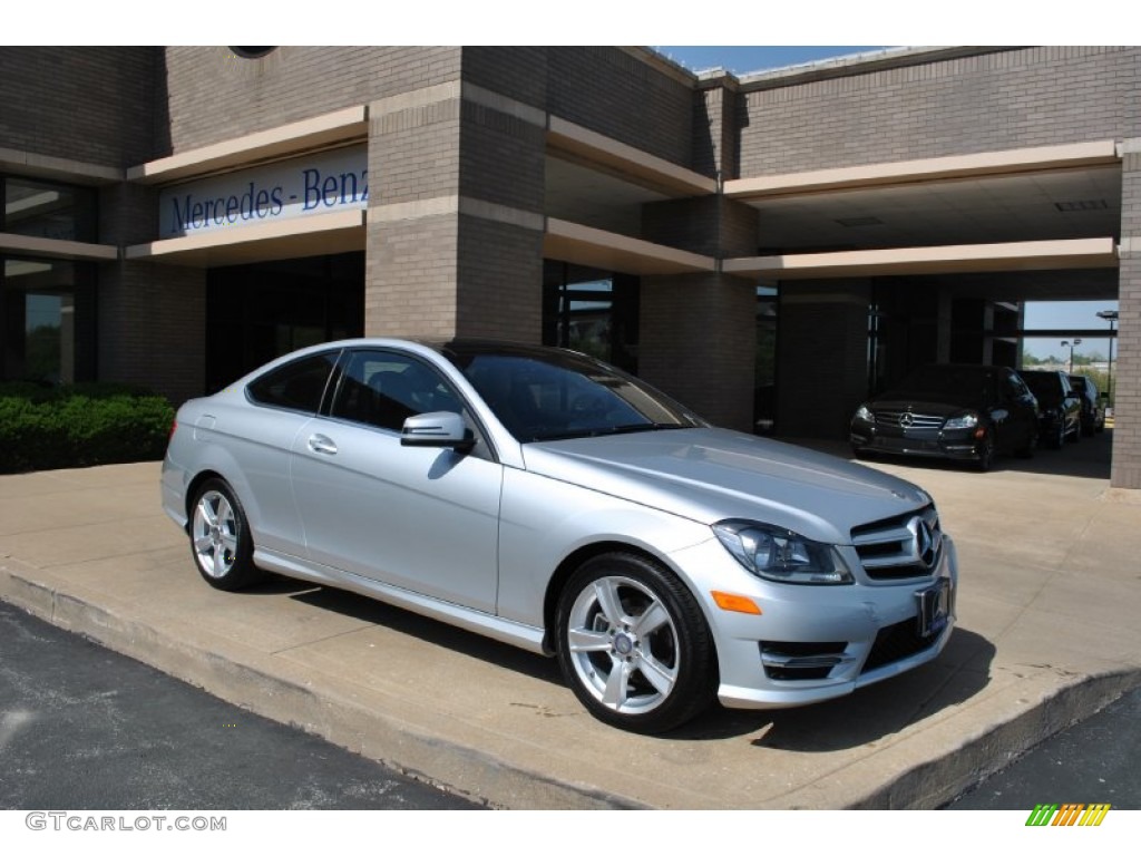 2013 C 250 Coupe - Iridium Silver Metallic / Black photo #1