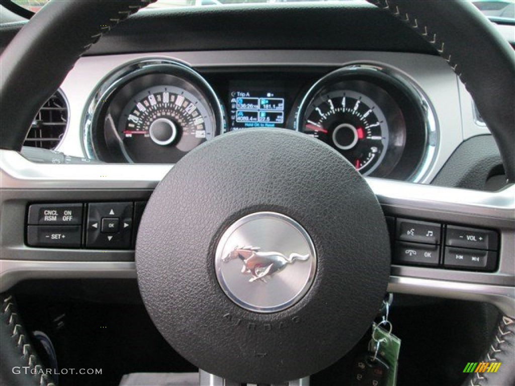 2013 Mustang V6 Premium Coupe - Ingot Silver Metallic / Stone photo #17