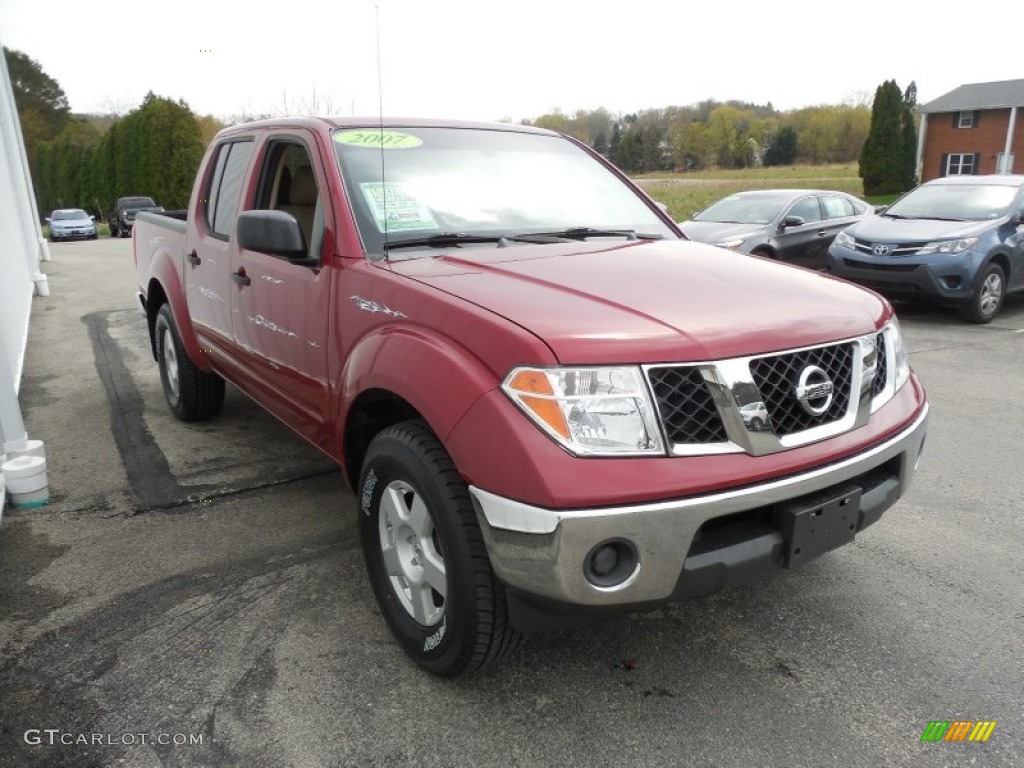 2007 Frontier SE Crew Cab 4x4 - Red Brawn / Desert photo #8
