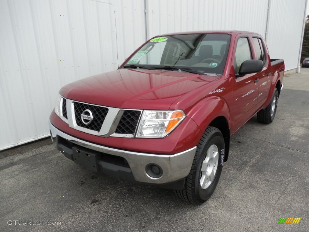 2007 Frontier SE Crew Cab 4x4 - Red Brawn / Desert photo #10