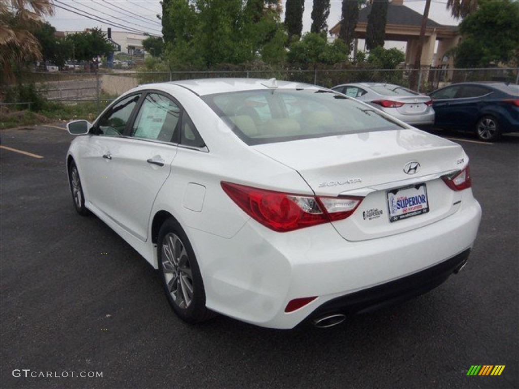 2014 Sonata Limited 2.0T - Pearl White / Camel photo #4