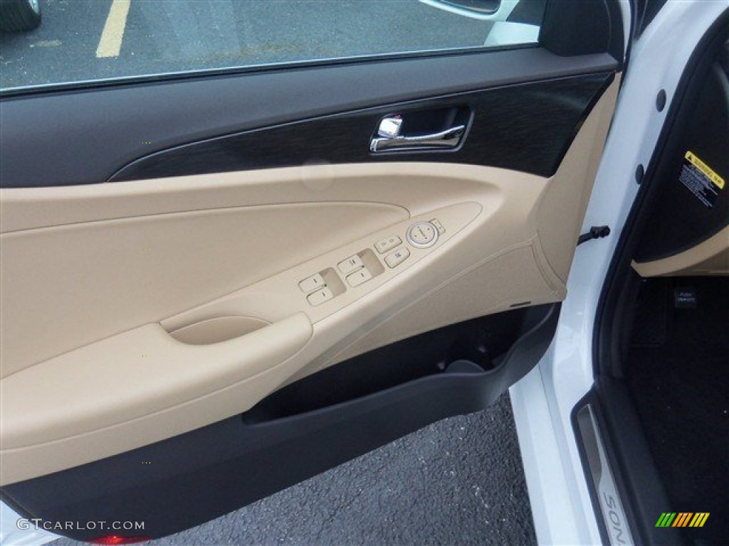 2014 Sonata Limited 2.0T - Pearl White / Camel photo #5