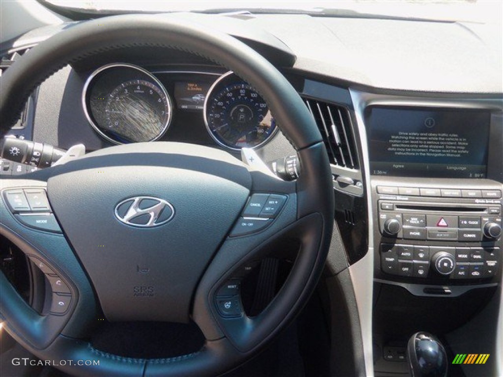 2014 Sonata SE - Phantom Black Metallic / Black photo #7