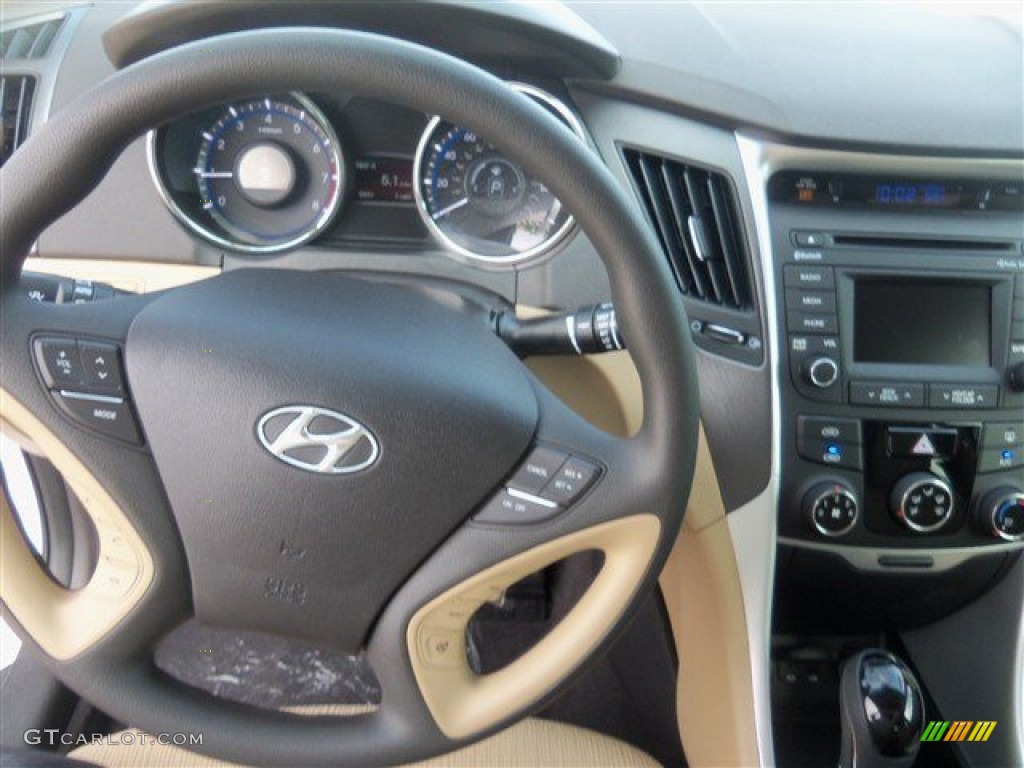 2014 Sonata GLS - Pearl White / Camel photo #7