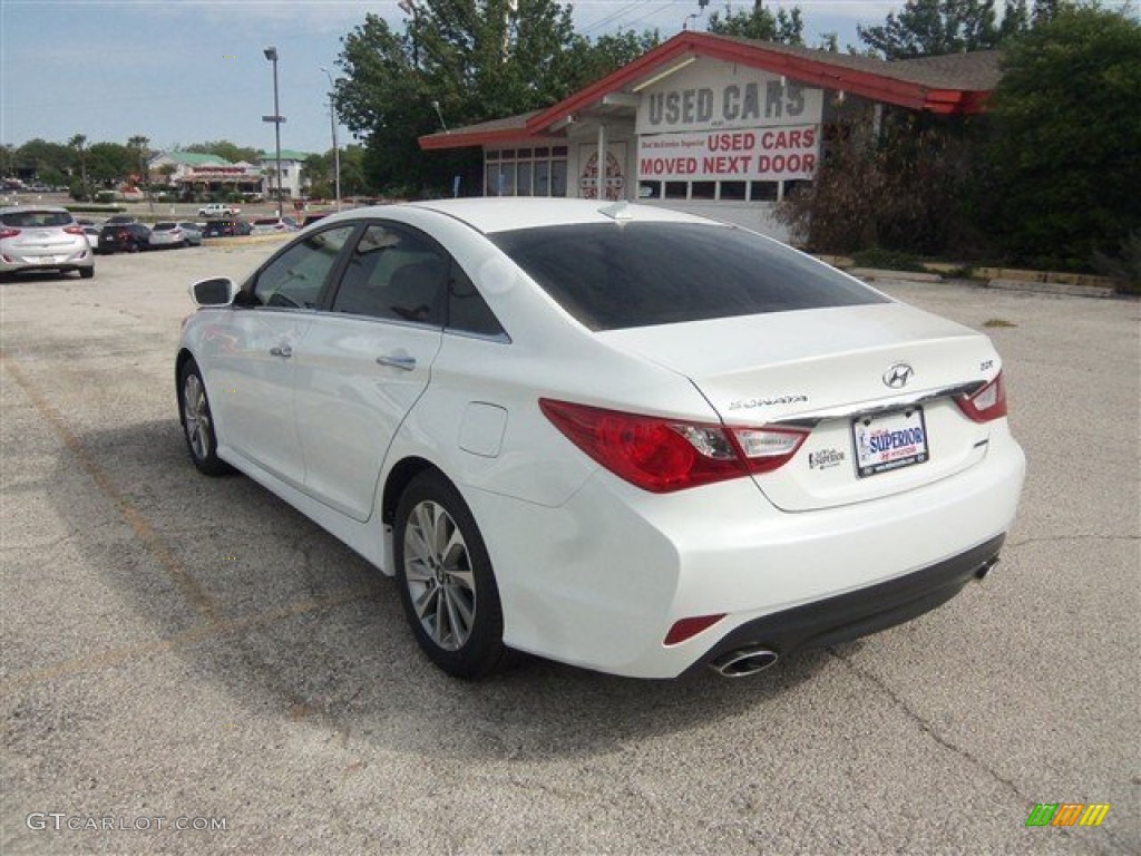 2014 Sonata Limited 2.0T - Pearl White / Camel photo #4
