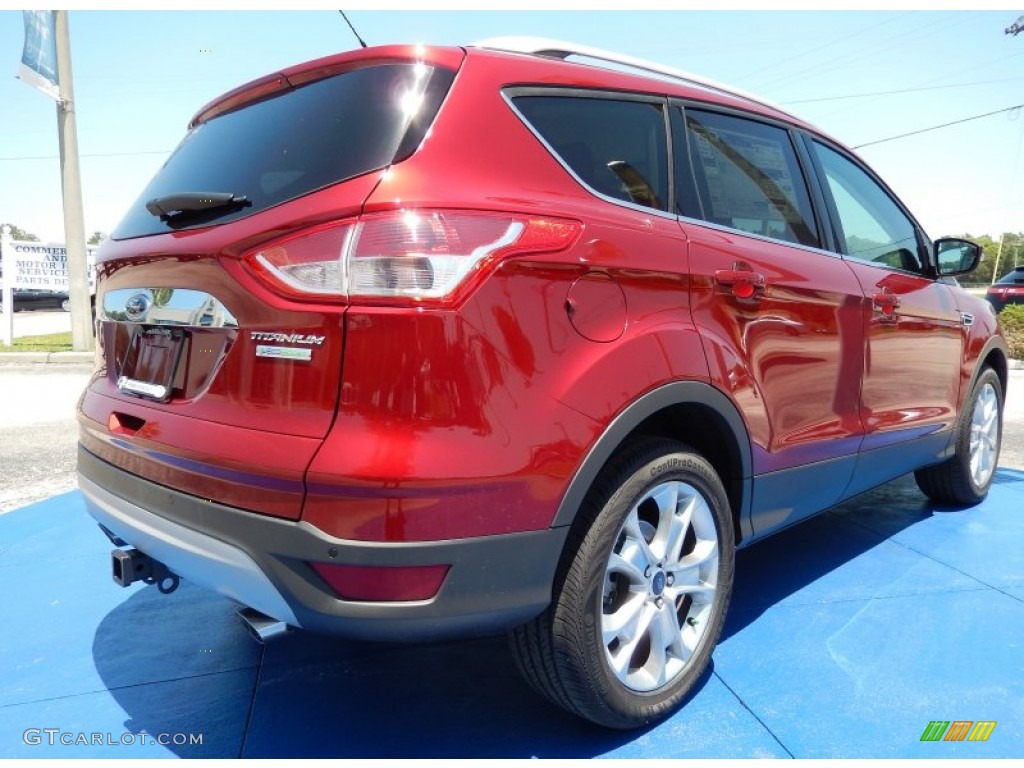 2014 Escape Titanium 2.0L EcoBoost - Ruby Red / Medium Light Stone photo #3