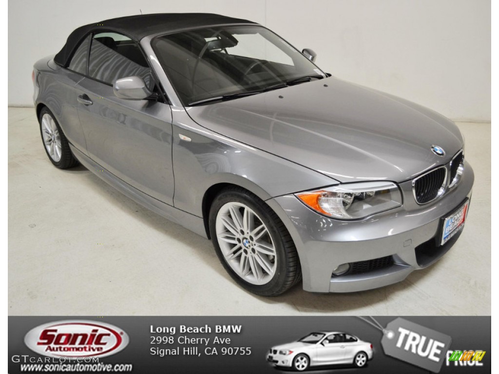 2012 1 Series 128i Convertible - Space Grey Metallic / Black photo #1