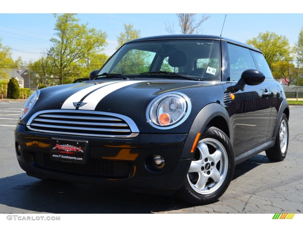 2010 Cooper Hardtop - Midnight Black Metallic / Grey/Carbon Black photo #1