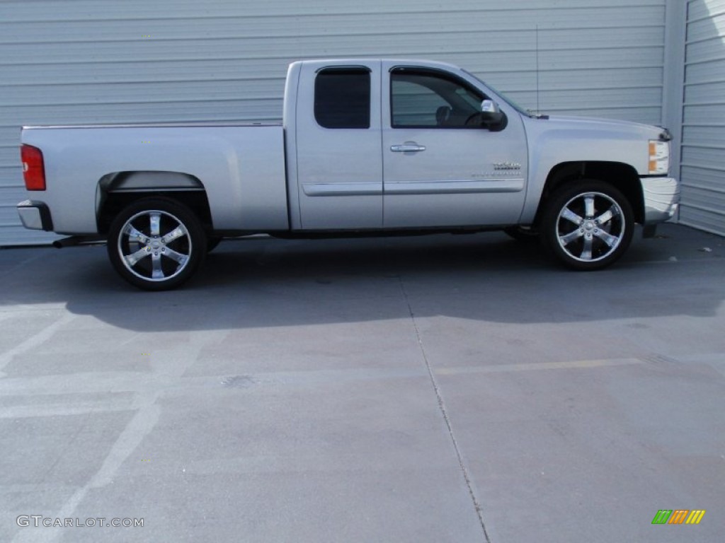 2013 Silverado 1500 LT Extended Cab - Silver Ice Metallic / Light Titanium/Dark Titanium photo #3