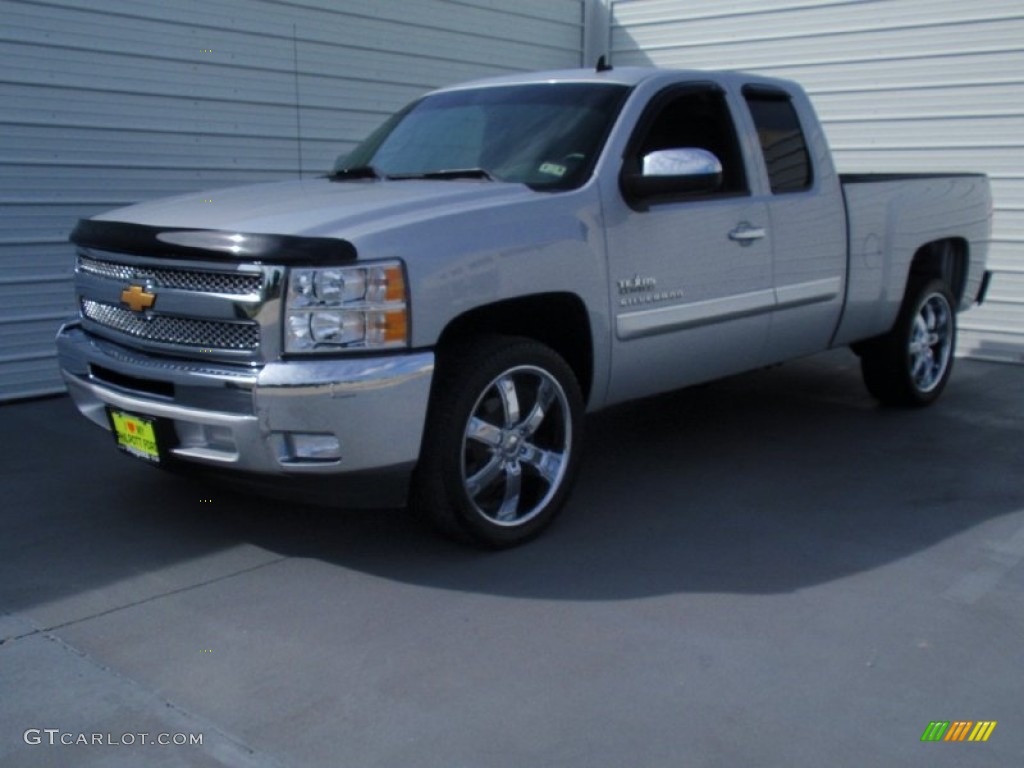 2013 Silverado 1500 LT Extended Cab - Silver Ice Metallic / Light Titanium/Dark Titanium photo #7