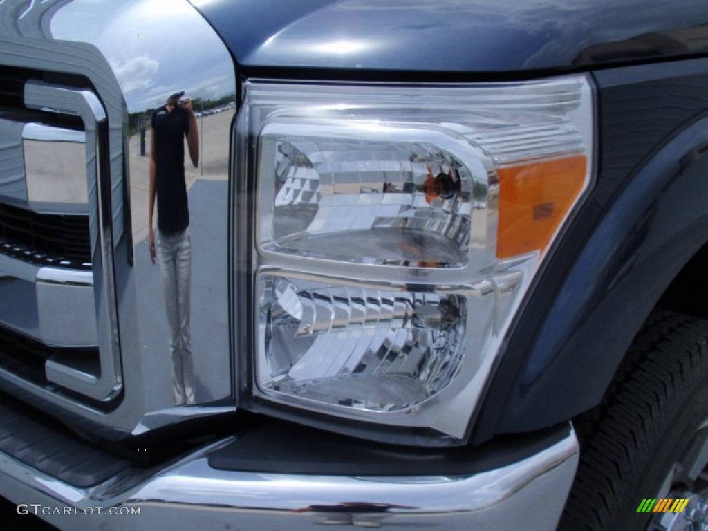 2015 F250 Super Duty Lariat Crew Cab 4x4 - Blue Jeans / Adobe photo #10