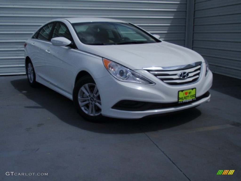 2014 Sonata GLS - Pearl White / Camel photo #2