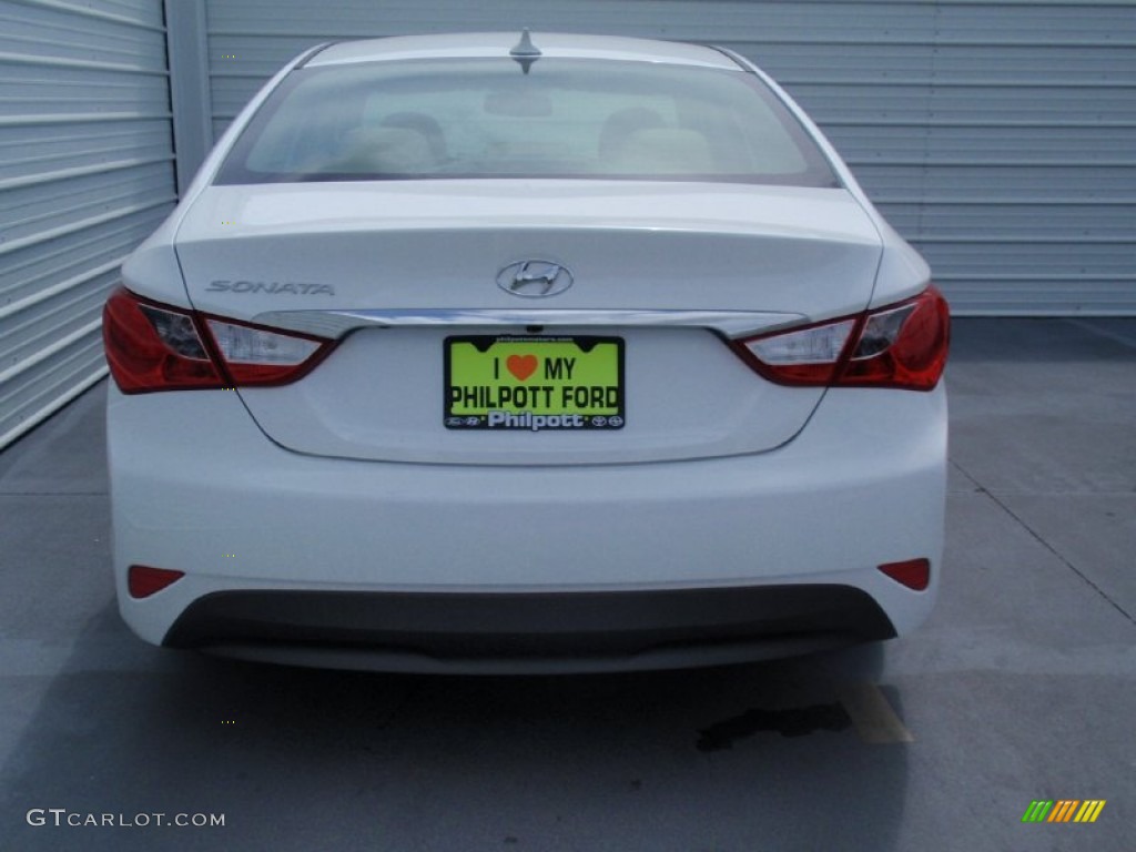 2014 Sonata GLS - Pearl White / Camel photo #5