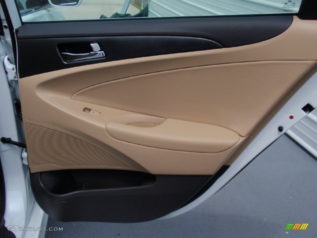 2014 Sonata GLS - Pearl White / Camel photo #18