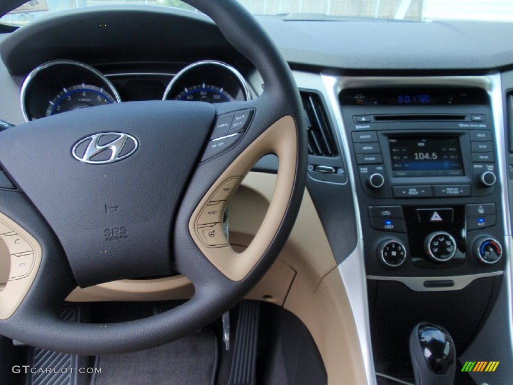 2014 Sonata GLS - Pearl White / Camel photo #26