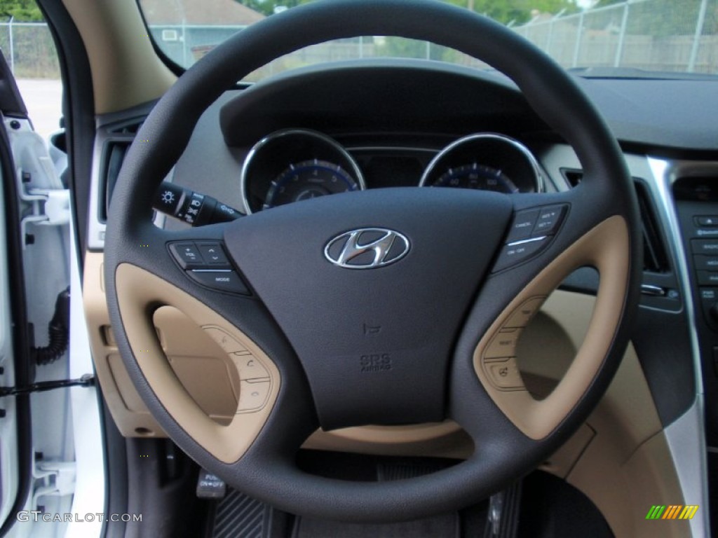2014 Sonata GLS - Pearl White / Camel photo #29