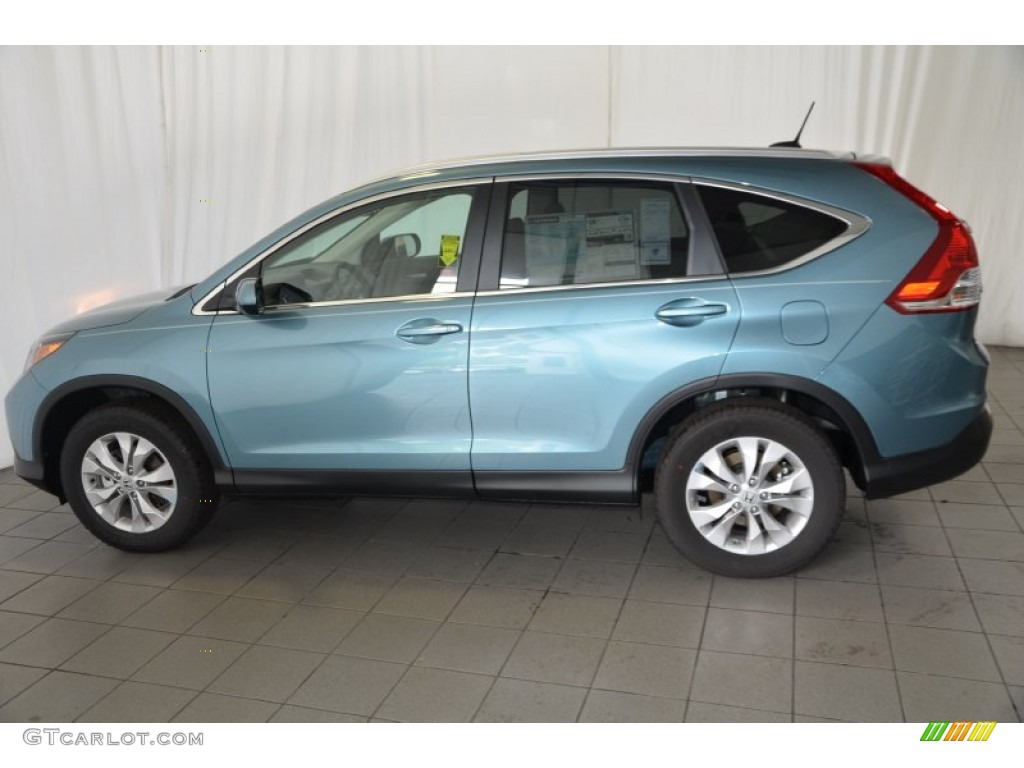 2014 CR-V EX-L - Mountain Air Metallic / Beige photo #8